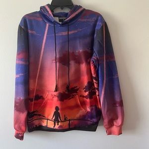 HOODIE LAB Sunset Scene Printed Hoodie!